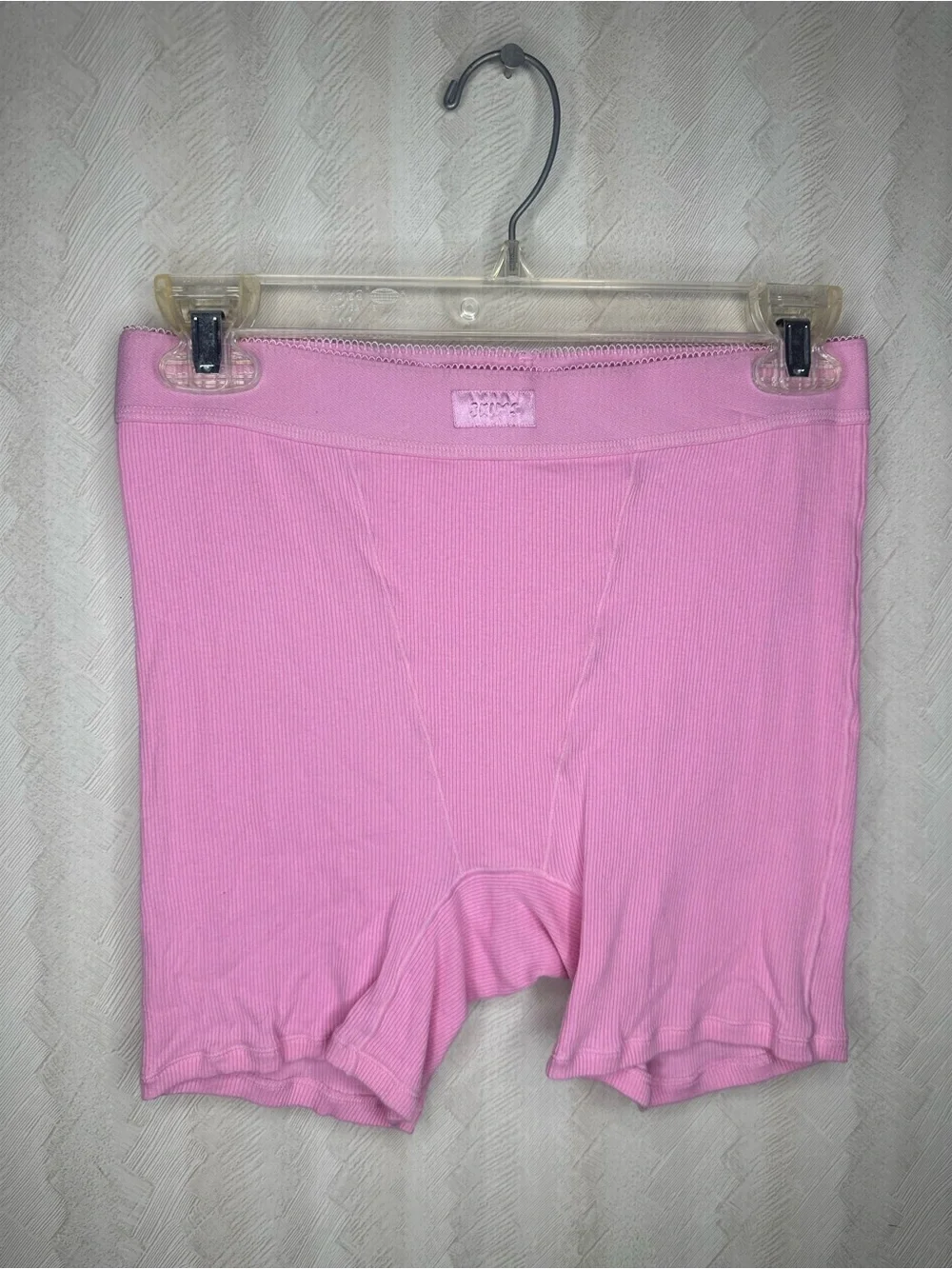 🔥 SLIMS Cotton Ribbed Boyfriend Boxers In Bubblegum Pink RARE Size Medium